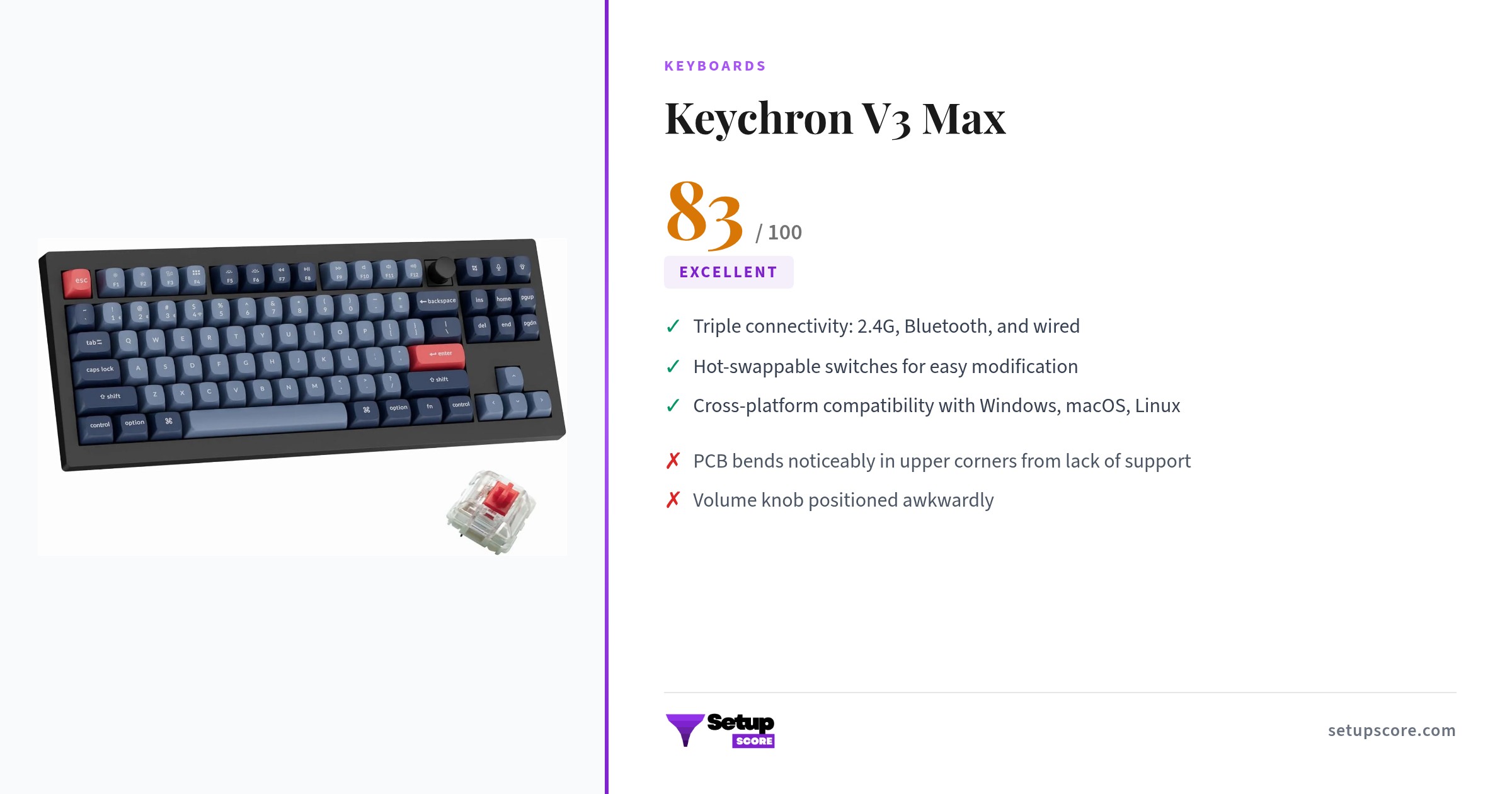 Keychron V3 Max Review: Triple Connectivity Workhorse