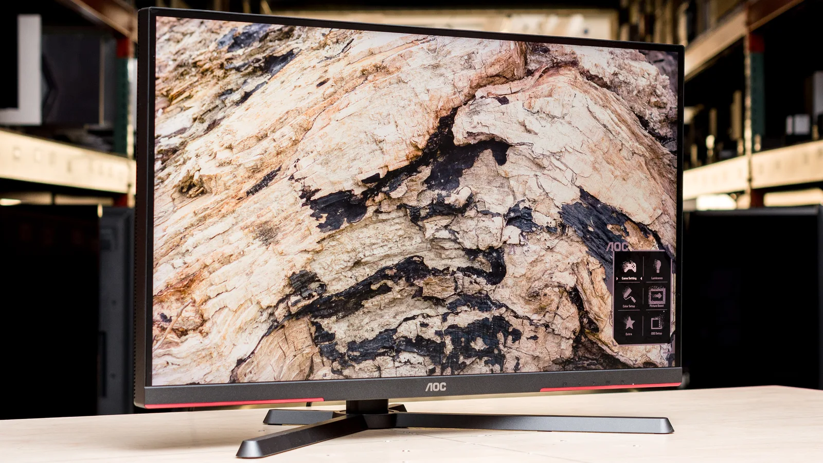 The AOC Q27G3XMN gaming monitor features a sleek design with a curved screen and a high contrast ratio, perfect for HDR gamin