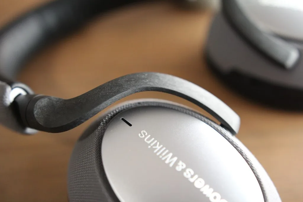 Bowers & Wilkins PX7 headphones with sleek design and foldable earcups, showcasing the premium build quality.