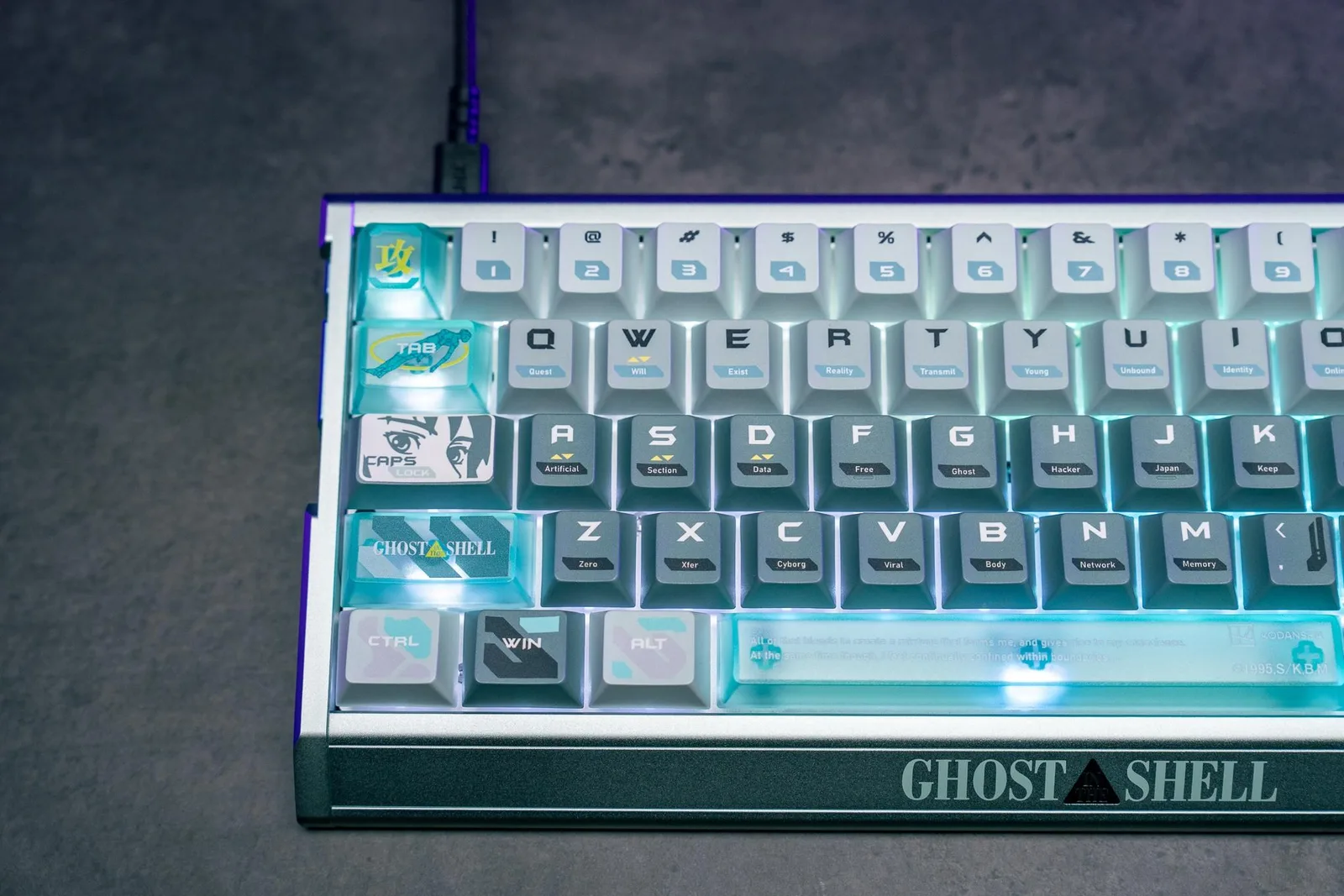 IQUNIX EV63 compact mechanical keyboard with CNC aluminum body on desk
