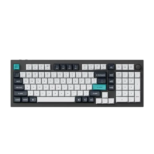 Keychron Q5 Max mechanical keyboard with heavy aluminum construction and customizable keycaps