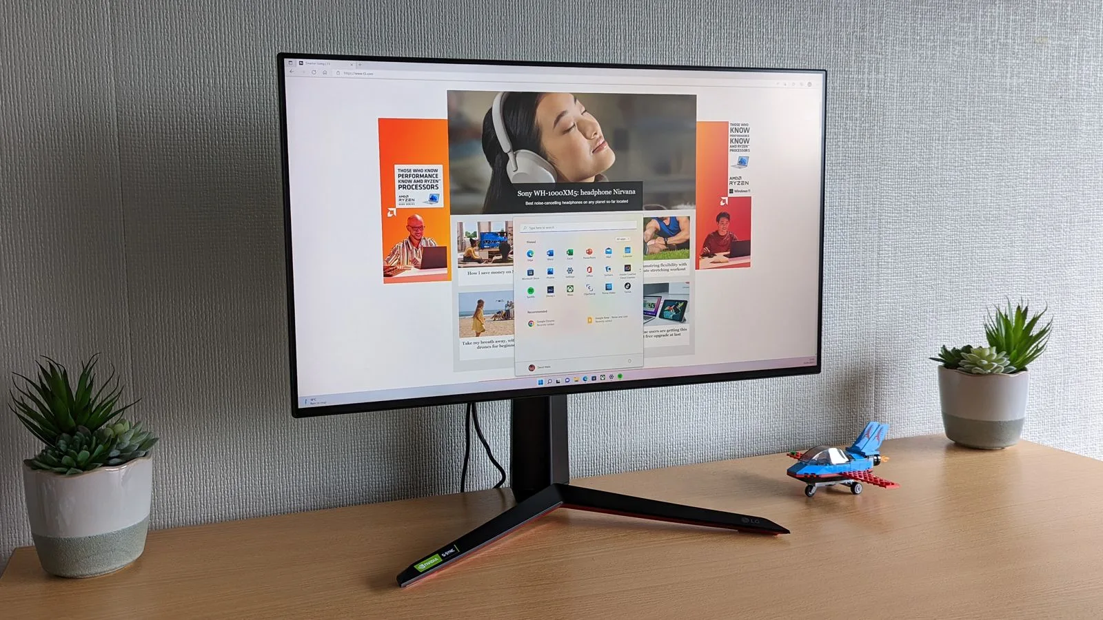 LG 27GP950-B 27-inch 4K gaming monitor with slim bezels and stand