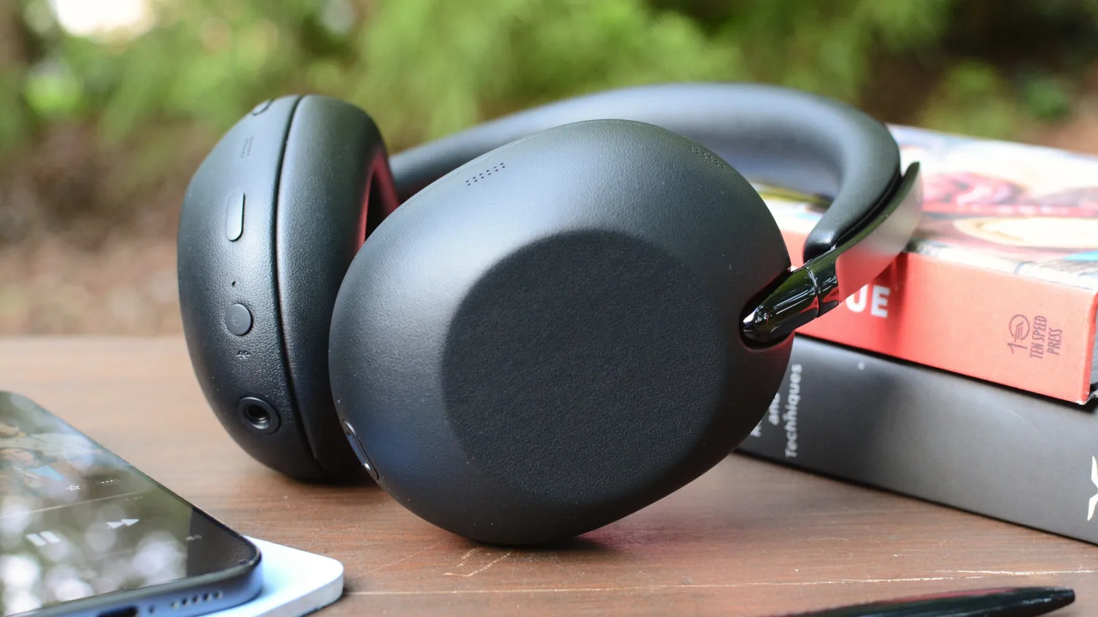 Sony 1000X The Collexion headphones with faux leather ear cups and sleek design, showcasing the premium build quality.